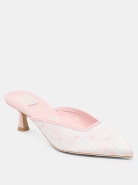 Dolce Vita Cleo X Byrdie Golf Heels Pink Floral Satin
